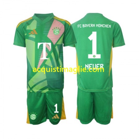 Divisa di Calcio Bayern Monaco Manuel Neuer 1 Portiere Bambino Quarta 2024/2025